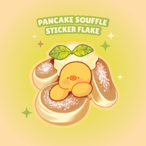 Pancake souffle sticker flake
