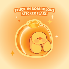 Stuck in bomboloni sticker flake
