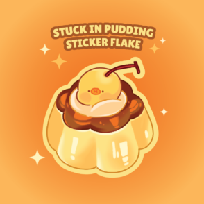 Pudding head sticker flake