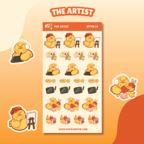 The artist sticker sheet