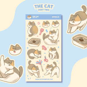 The cat part two sticker sheet