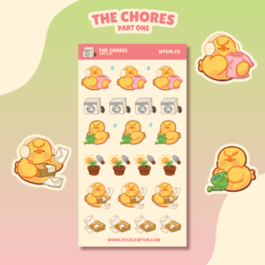 The chores part one sticker sheet