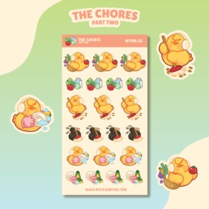 The chores part two sticker sheet
