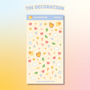 The decorations sticker sheet
