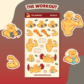 The workout sticker sheet