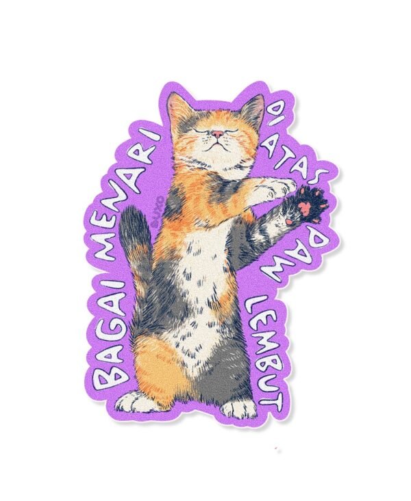 Stiker Meoww - Menari