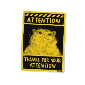 Stiker Warning - Attention