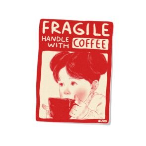 Stiker Warning - Coffee