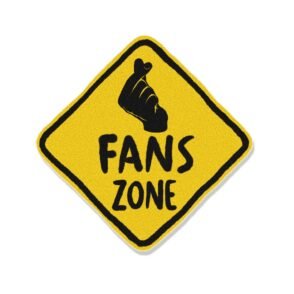 Stiker Warning - Fans zone