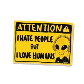 Stiker Warning - Human