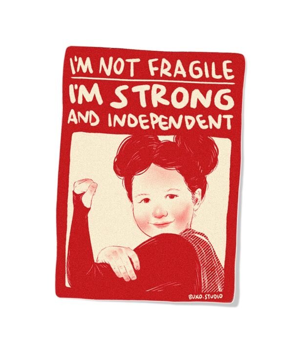 Stiker Warning - Im strong Stiker Warning - Im strong