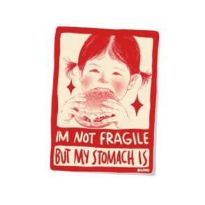 Stiker Warning - Stomach