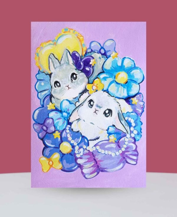 Art print-Bunny Sisters Art print-Bunny Sisters
