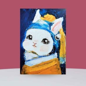Bunny with a Pearl Earring- Art Print