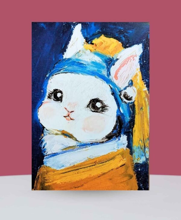 Art print-Bunny with a pearl earring Art print-Bunny with a pearl earring