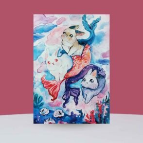 Mermaid Bunnies - Art Print