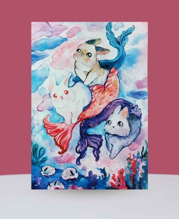 Art print-Merbunnies Art print-Merbunnies