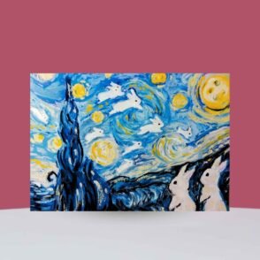 Starry Bunnies - Art Print